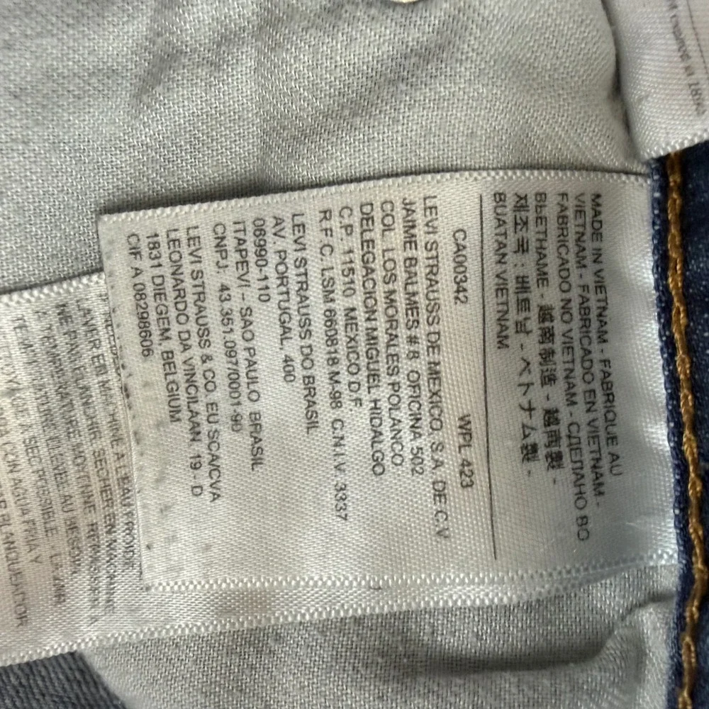 Levi's 505 Regular Fit Jeans Mens 38x30(29) Blue Medium Wash Straight Leg Denim